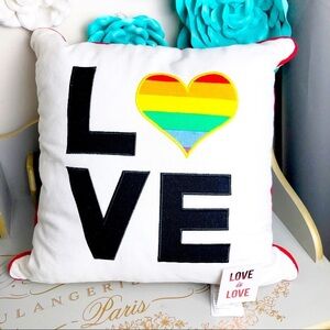 LOVE is love pride pillow